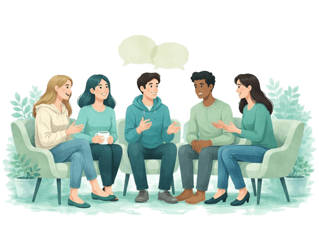 Group therapy illustration