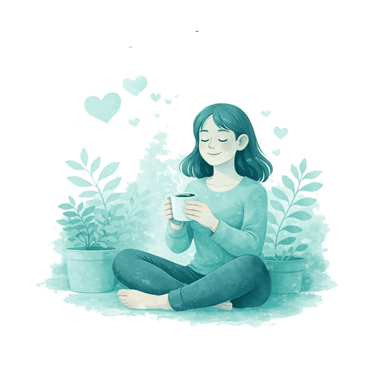 Relaxed person enjoying a moment